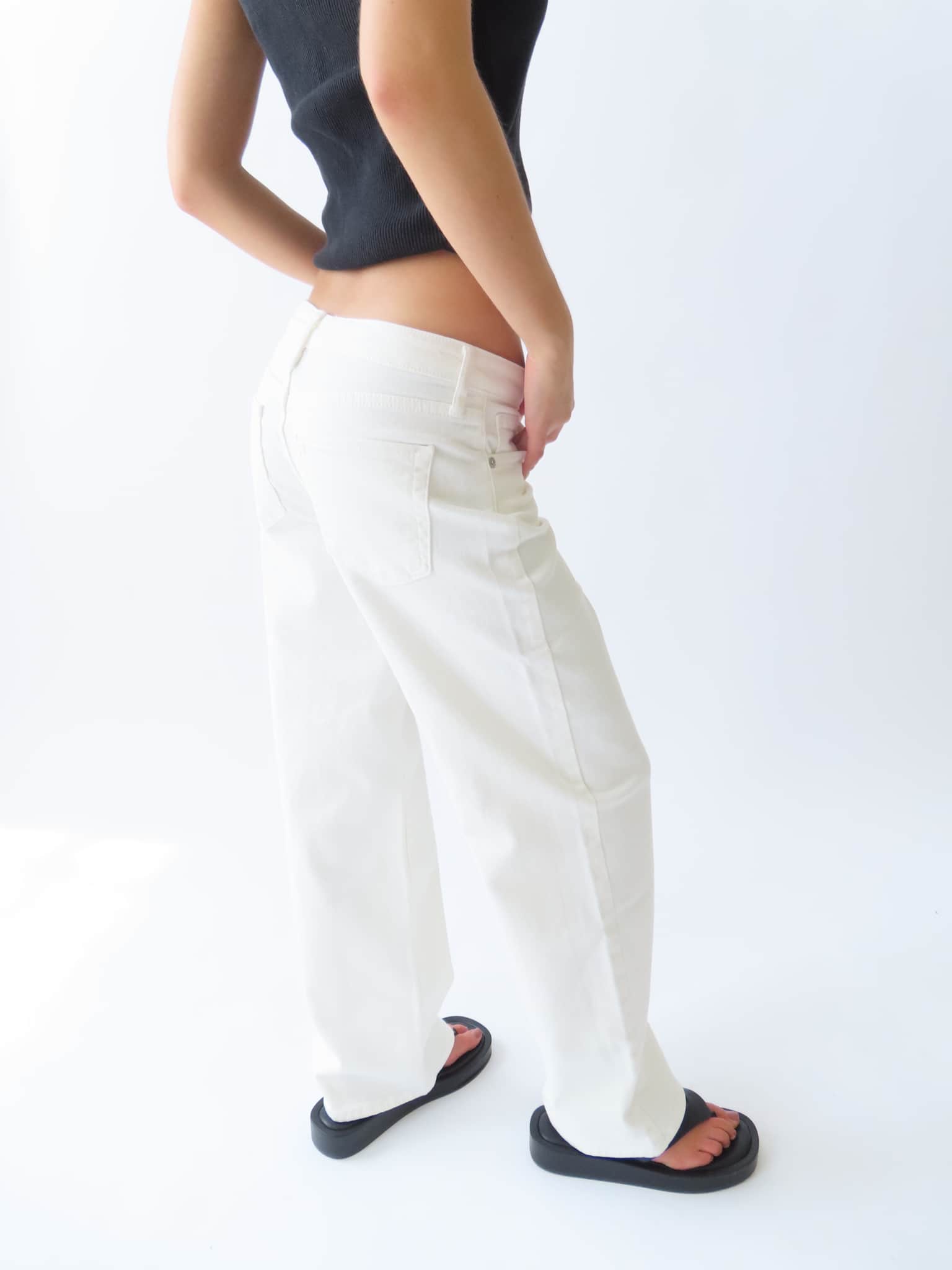 White Low-Rise Jean