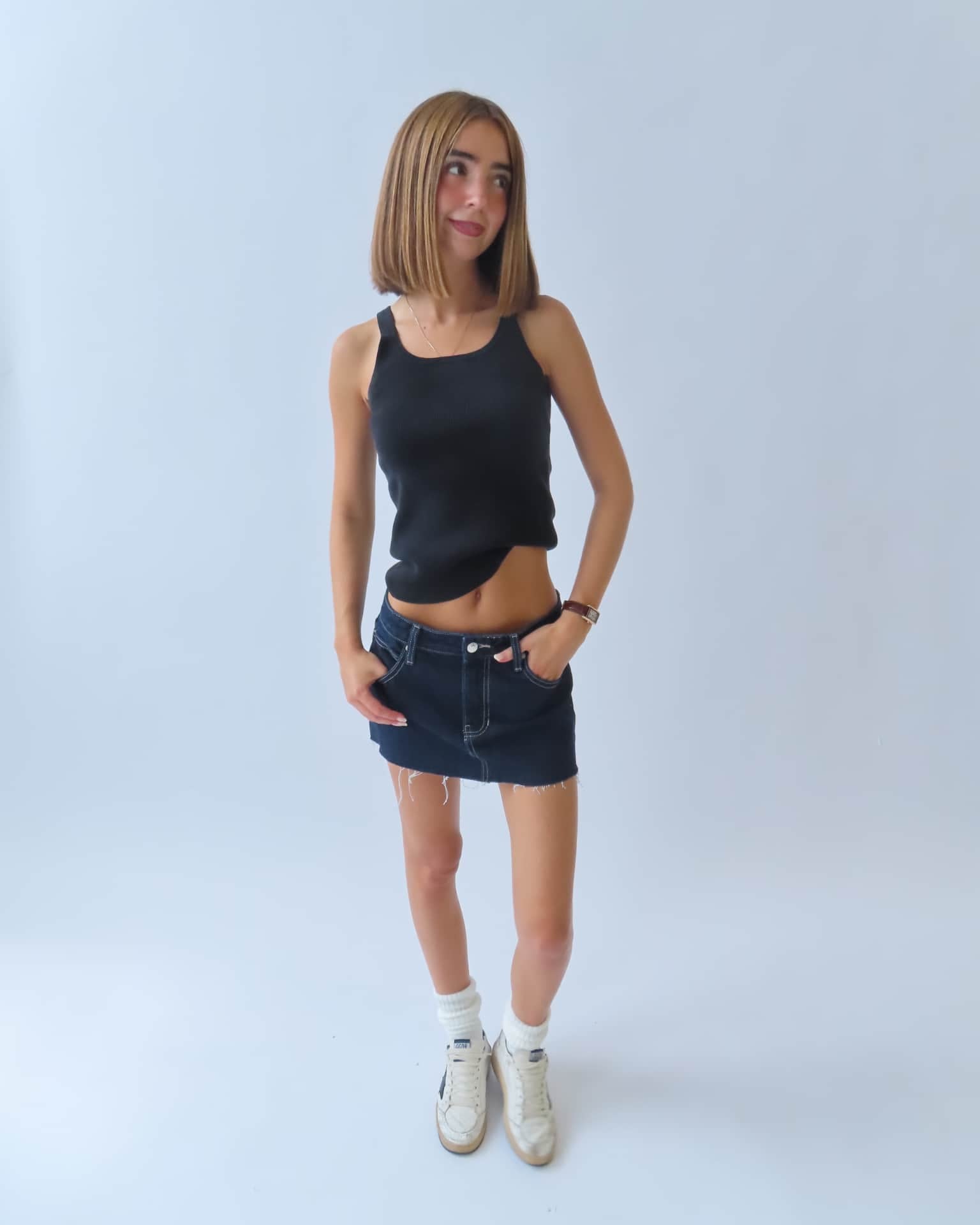 Denim Mini Skirt