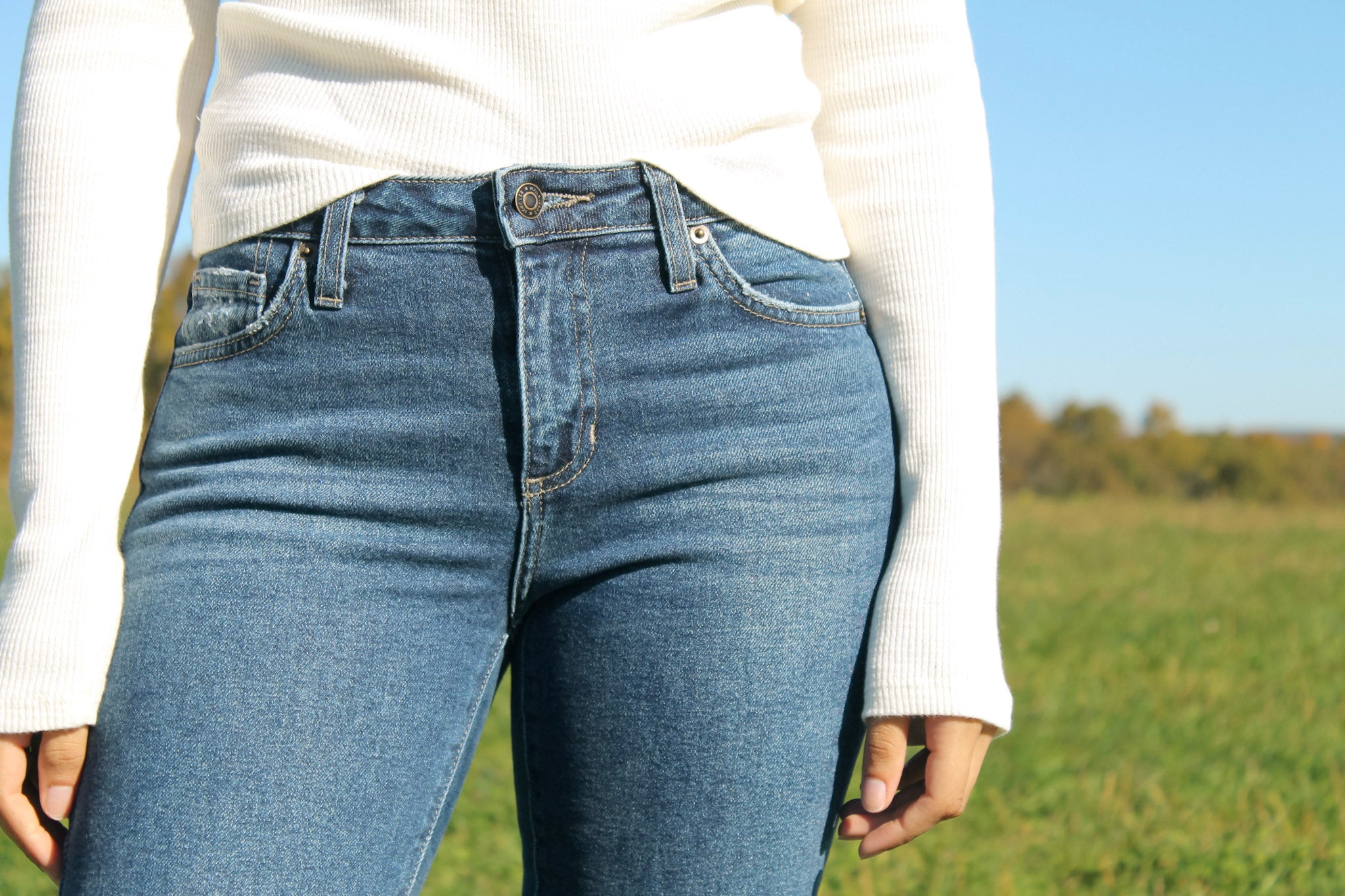 Low-Rise Bootcut Jeans