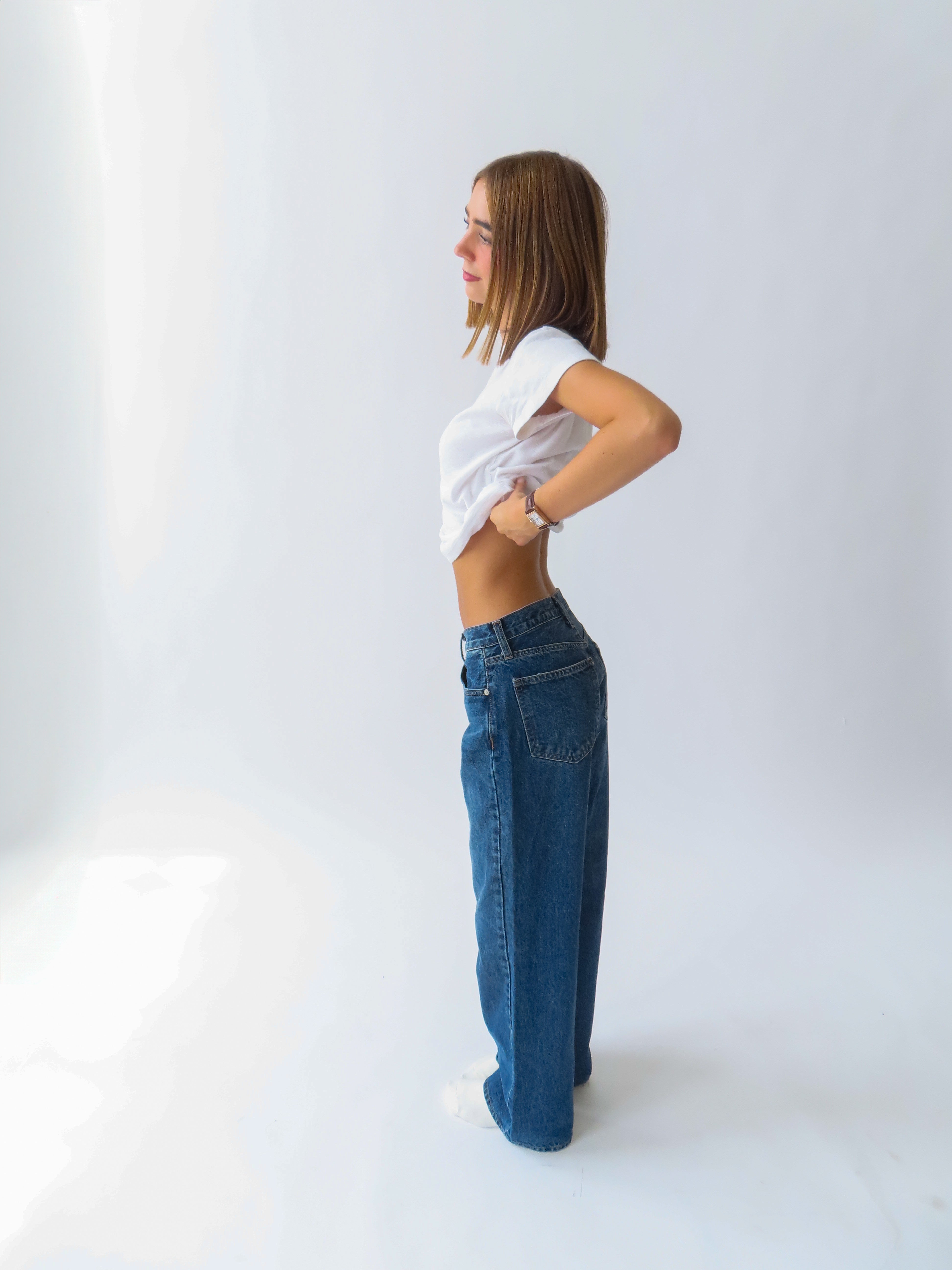 90's Vintage Wash Mid-Rise Jean