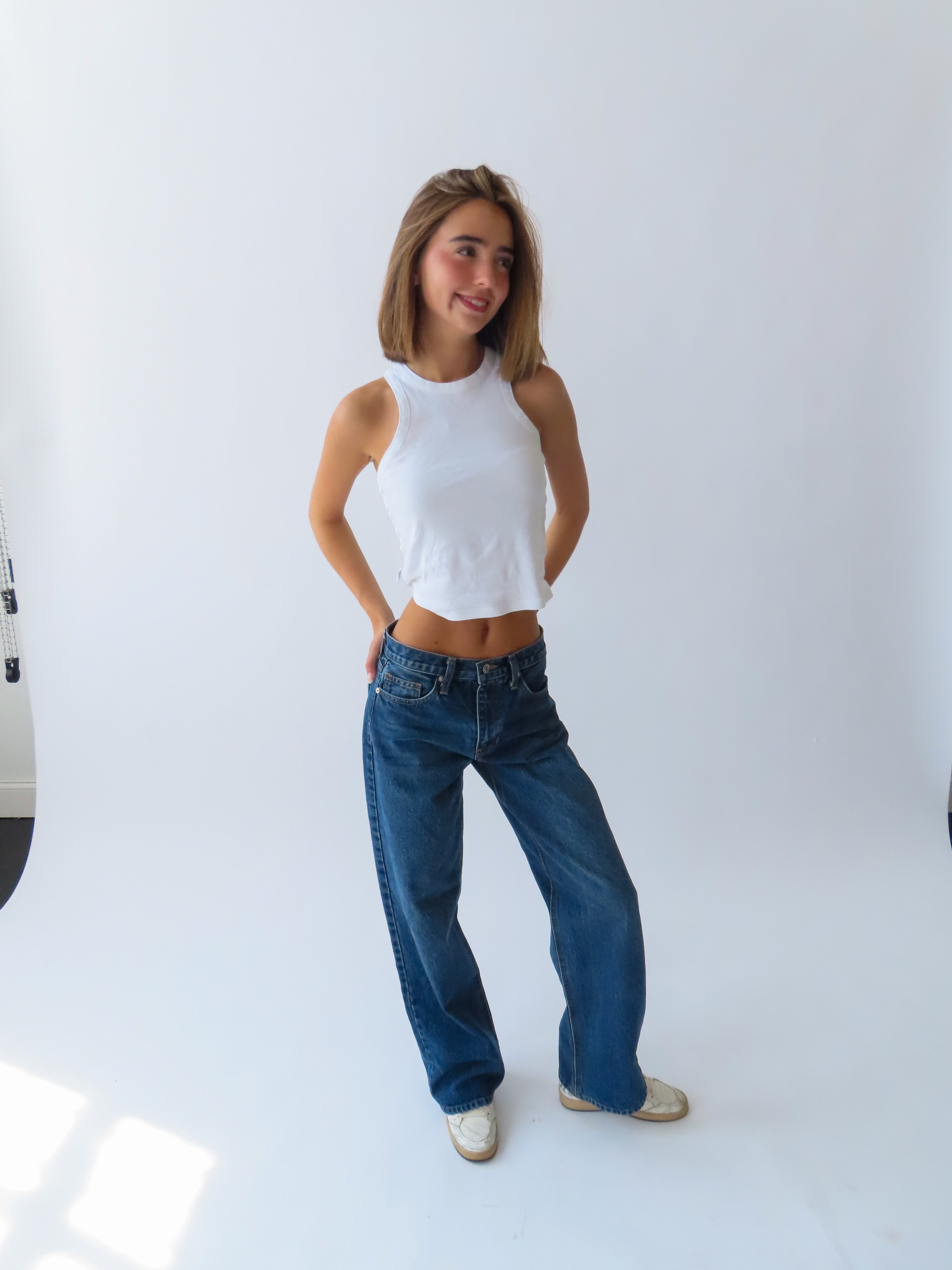 90's Vintage Wash Mid-Rise Jean