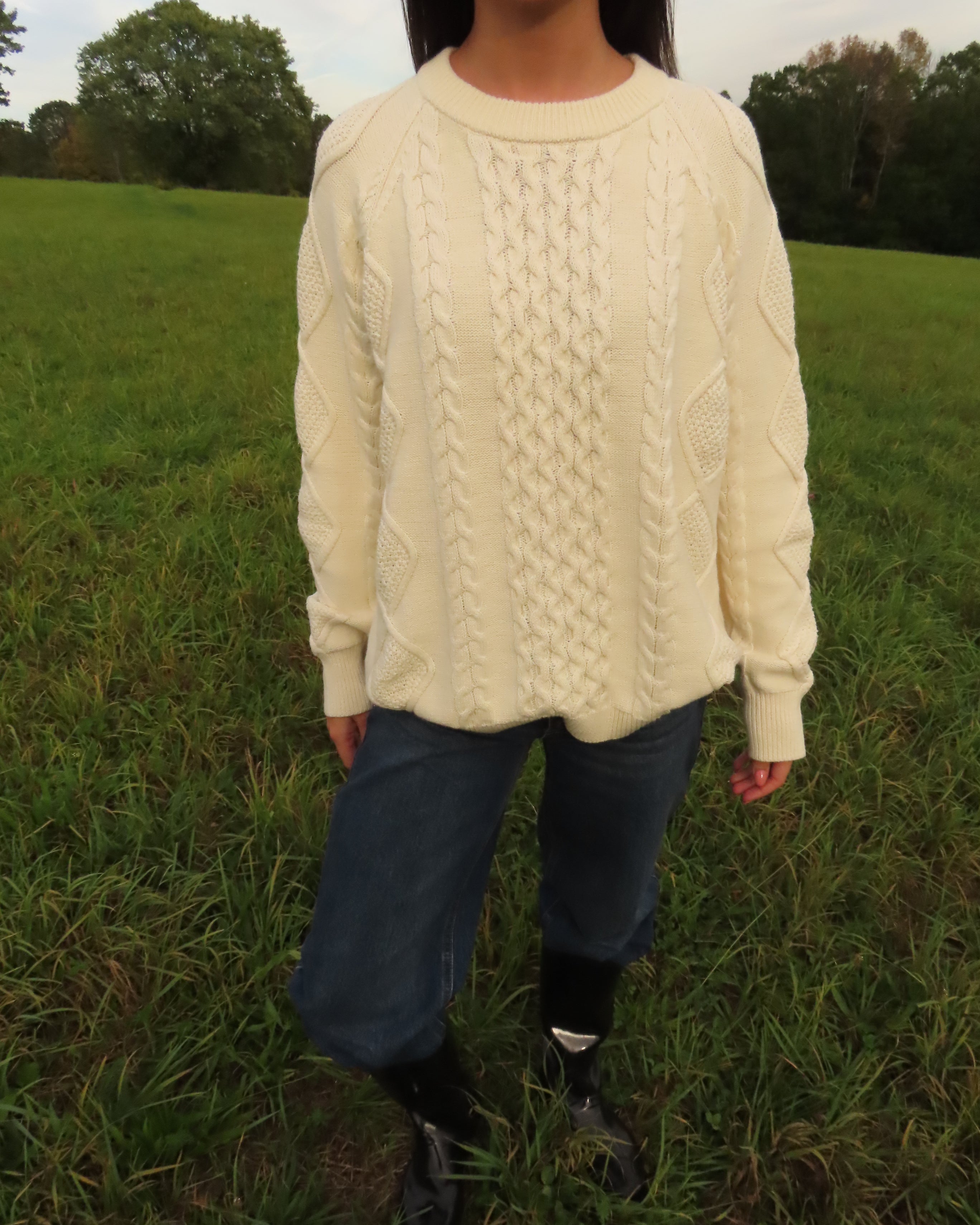 Classic Cable knit Sweater – 100% Cotton
