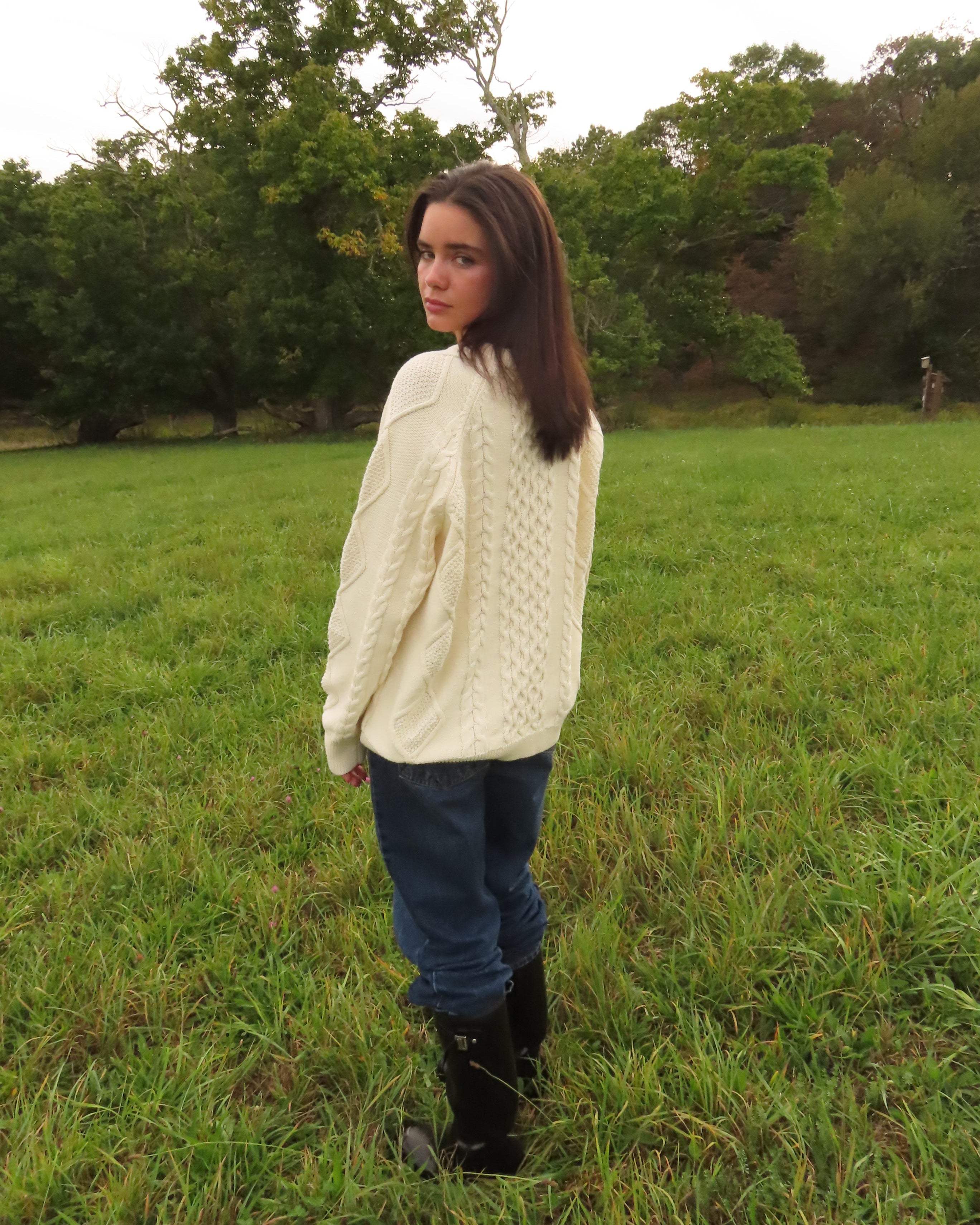 Classic Cable knit Sweater – 100% Cotton