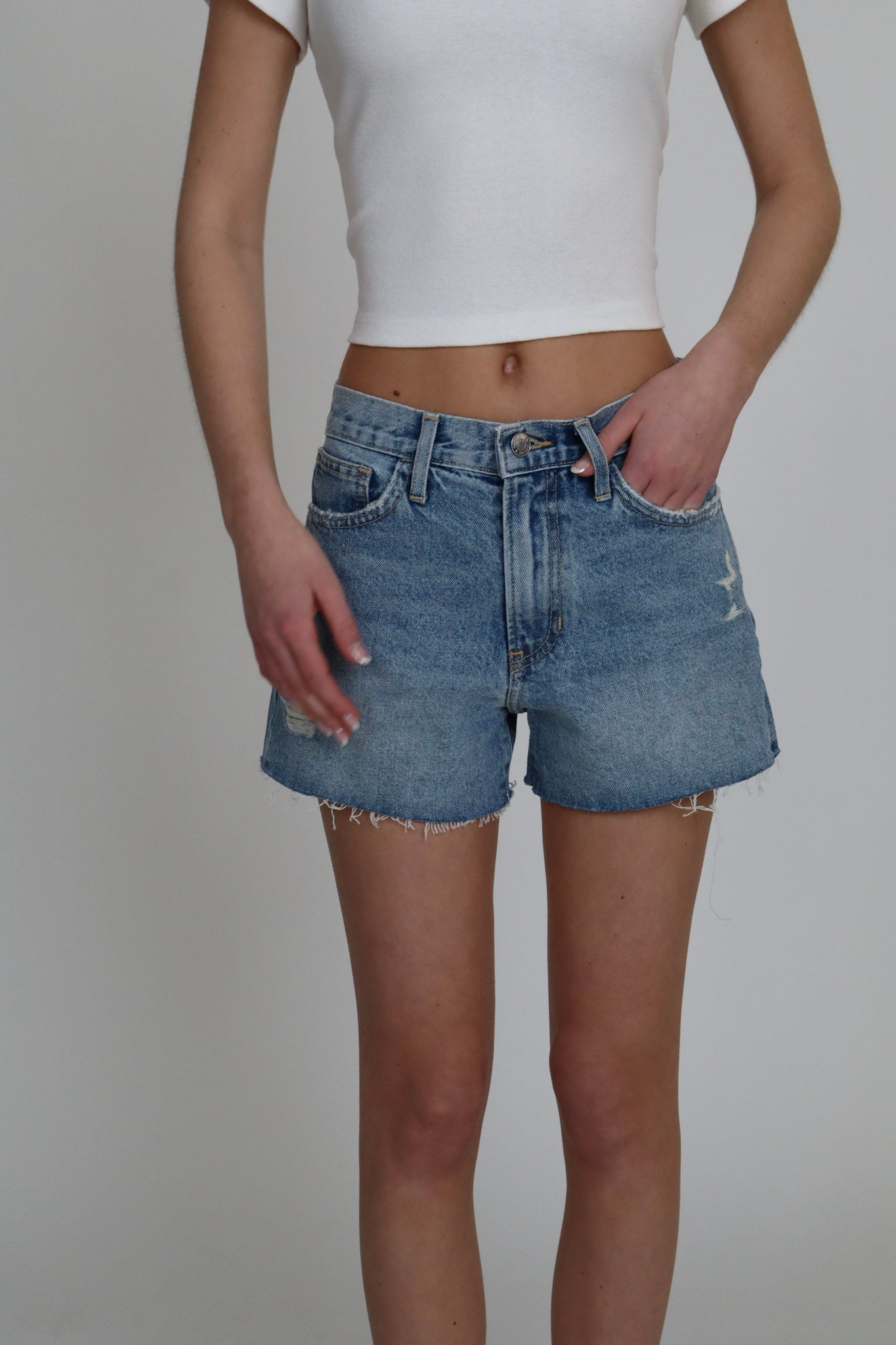 Denim Cut Off Short