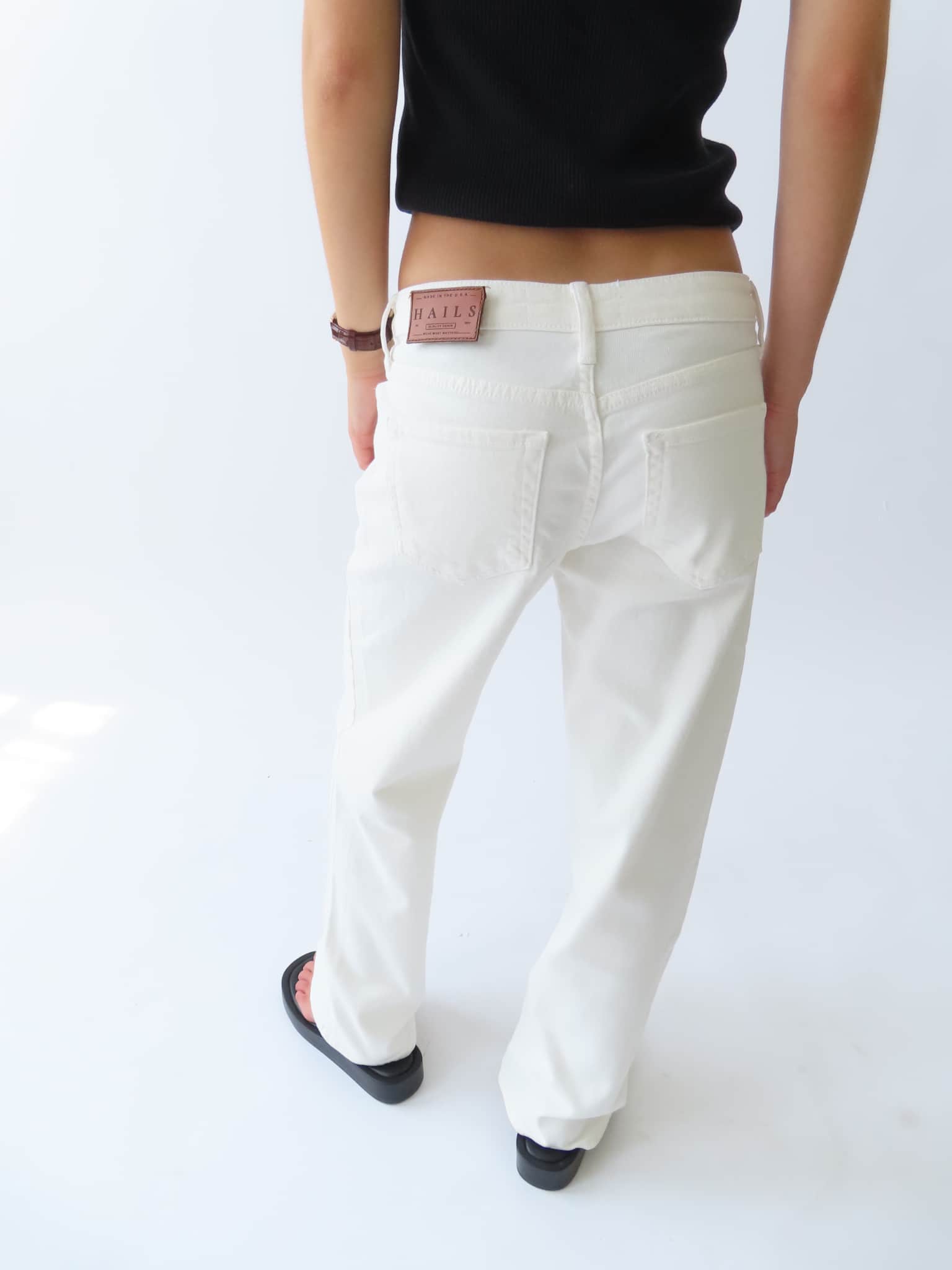 White Low-Rise Jean