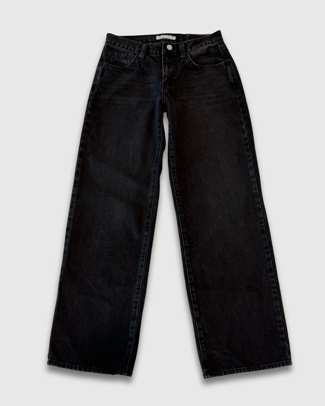 Black Low-Rise Slouch Jean