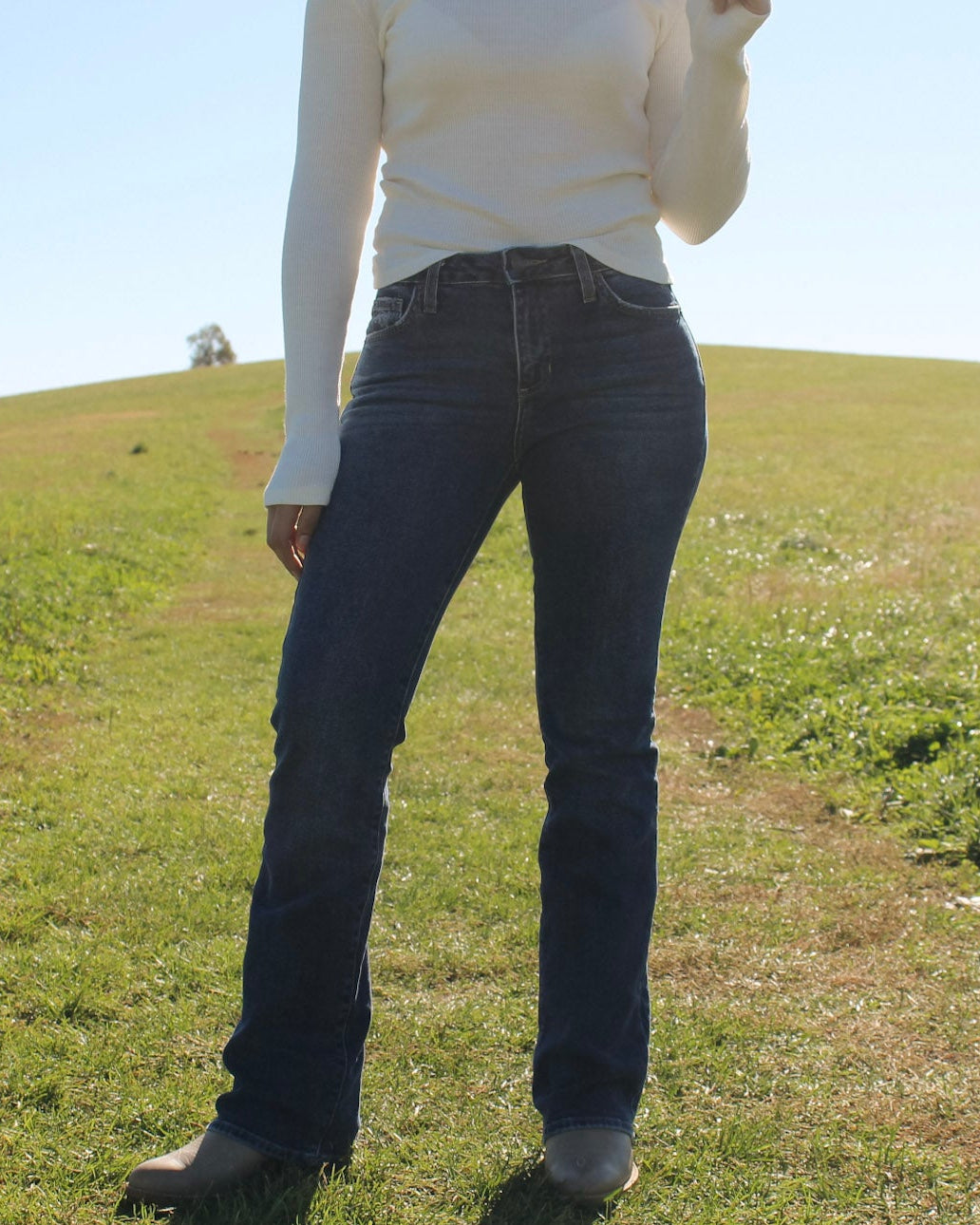 Low-Rise Bootcut Jeans