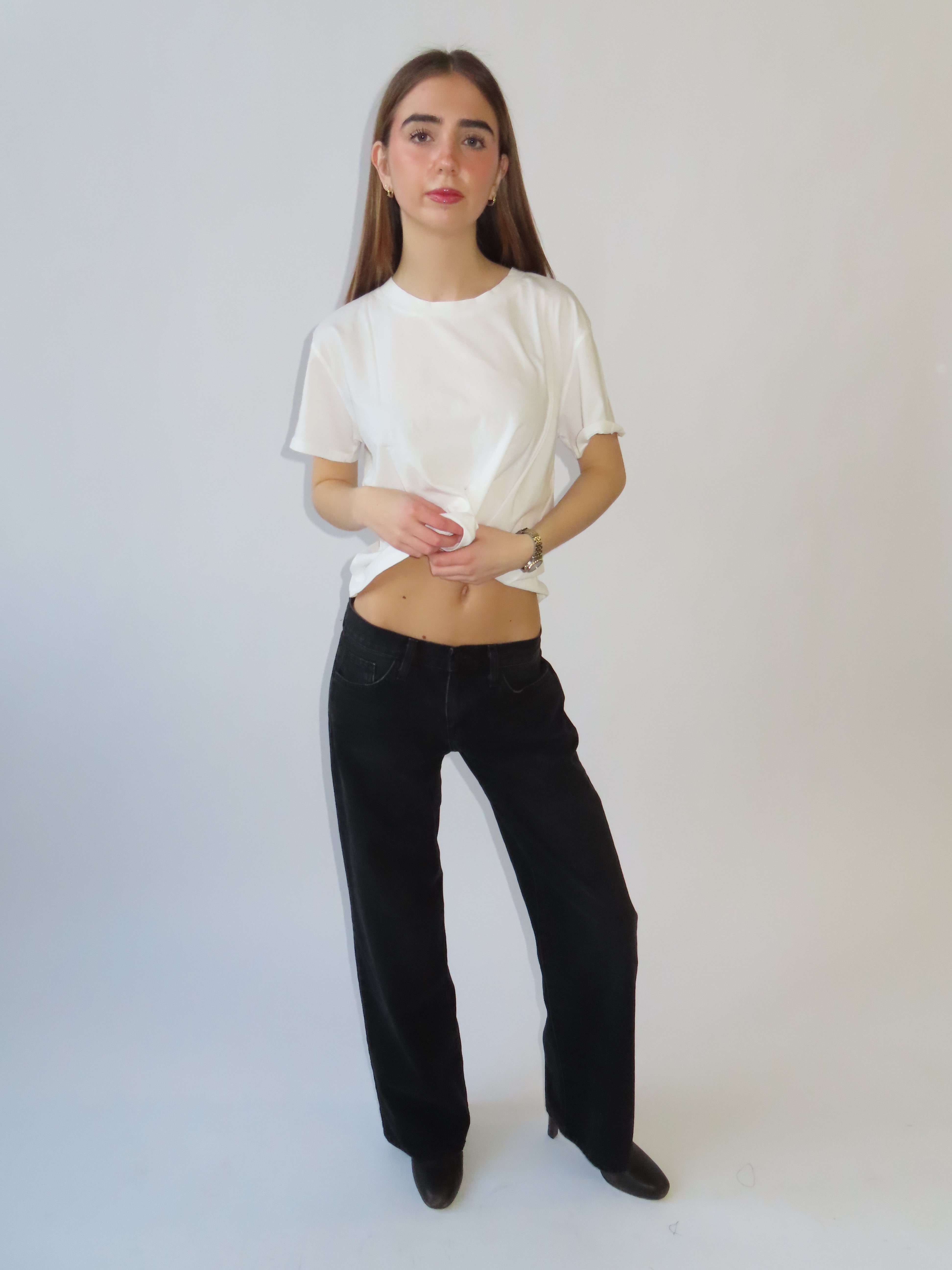 Low-Rise Jeans in Black