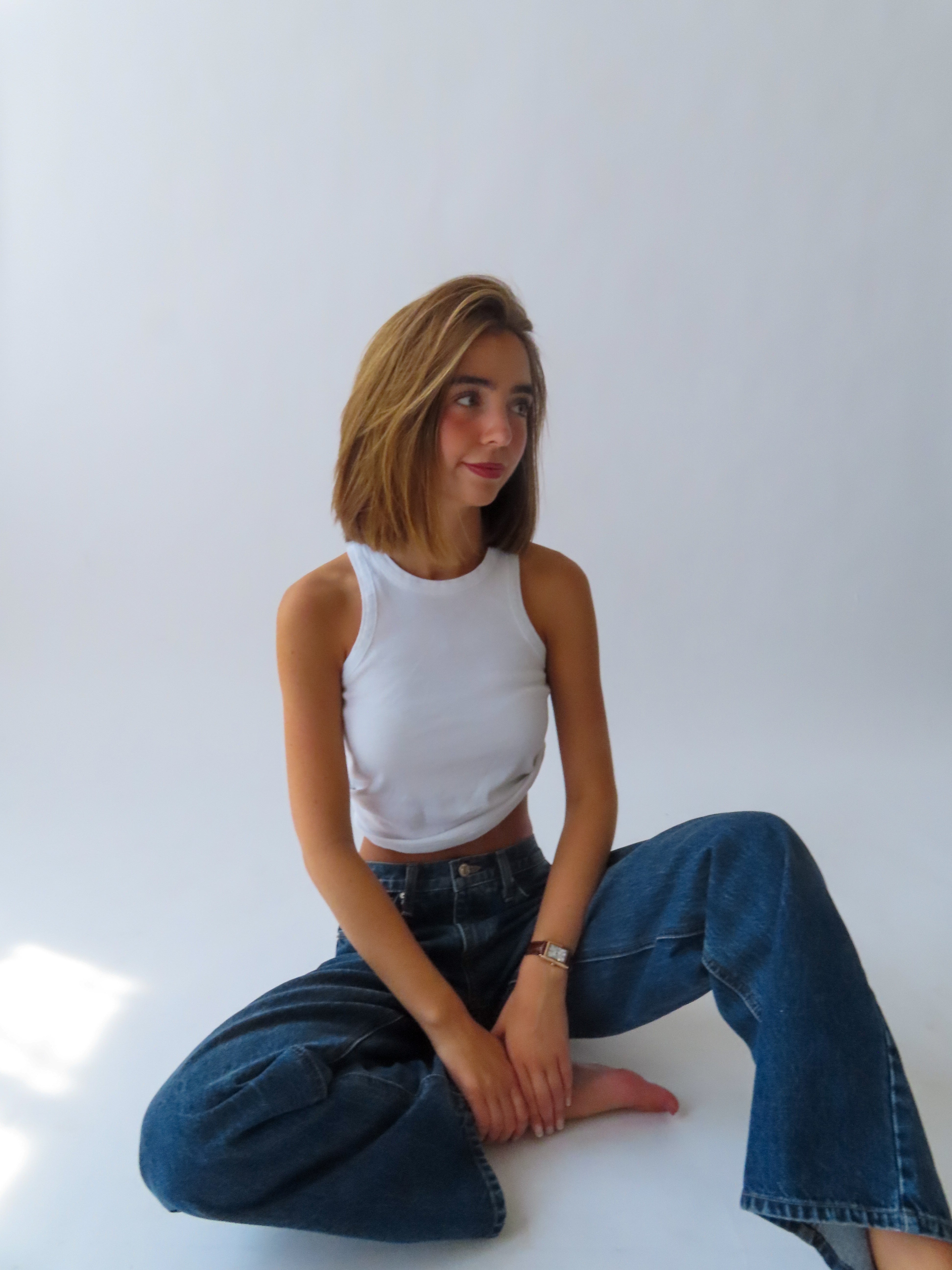 Dark Wash Mid-Rise Jean